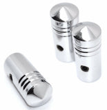 Peterbilt Toggle Switch Extensions Mini Cone Pointed Chrome Aluminum 1"-3 Pcs