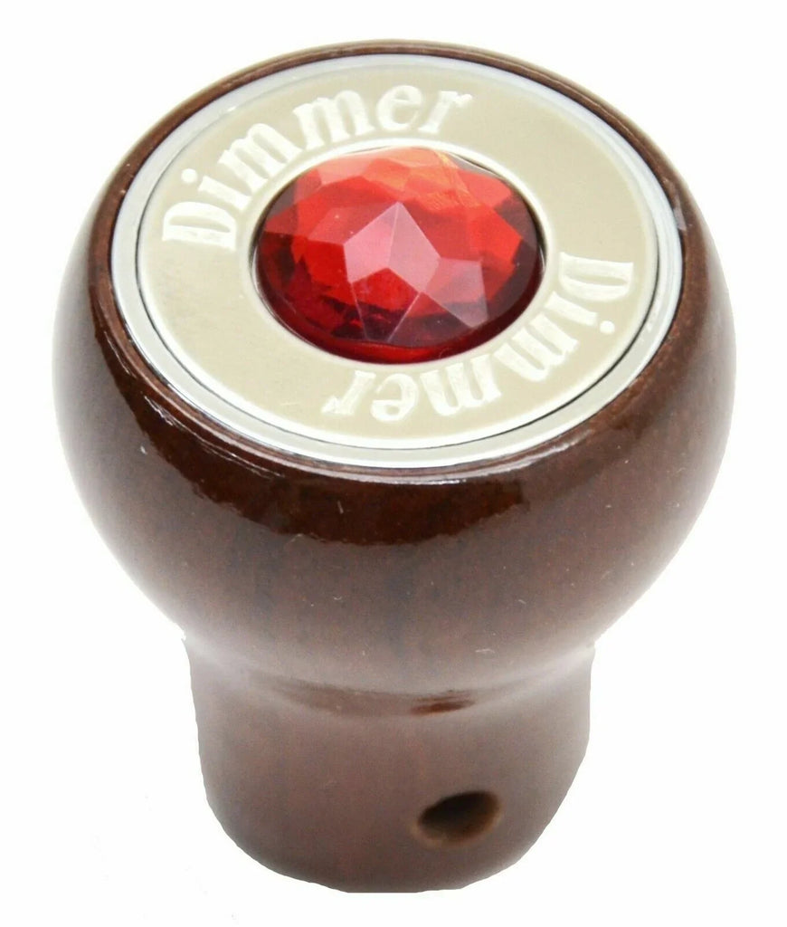 GG Dimmer Knob Rosewood Red Jewel Stainless Plaque Set Screw Mount #95655