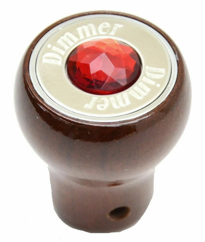 GG Dimmer Knob Rosewood Red Jewel Stainless Plaque Set Screw Mount #95655
