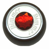 GG Dimmer Knob Rosewood Red Jewel Stainless Plaque Set Screw Mount #95655