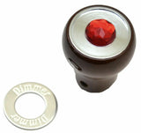 GG Dimmer Knob Rosewood Red Jewel Stainless Plaque Set Screw Mount #95655