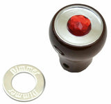 GG Dimmer Knob Rosewood Red Jewel Stainless Plaque Set Screw Mount #95655