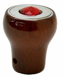 GG Dimmer Knob Rosewood Red Jewel Stainless Plaque Set Screw Mount #95655