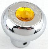 Deluxe Dimmer Control Knob Amber Jewel SS Block Letter for 1/4" Shaft GG#95660