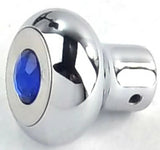 Deluxe Dimmer Control Knob Blue Jewel SS Block Letter for 1/4" Shaft GG#95661