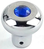 Deluxe Dimmer Control Knob Blue Jewel SS Block Letter for 1/4" Shaft GG#95661