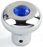 Deluxe Dimmer Control Knob Blue Jewel SS Block Letter for 1/4" Shaft GG#95661