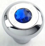 Deluxe Dimmer Control Knob Blue Jewel SS Block Letter for 1/4" Shaft GG#95661