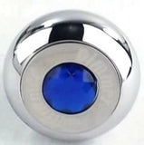 Deluxe Dimmer Control Knob Blue Jewel SS Block Letter for 1/4" Shaft GG#95661