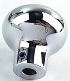 Deluxe Dimmer Control Knob Clear Jewel SS Block Letter for 1/4" Shaft GG#95662