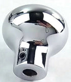 Deluxe Dimmer Control Knob Clear Jewel SS Block Letter for 1/4" Shaft GG#95662