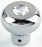 Deluxe Dimmer Control Knob Clear Jewel SS Block Letter for 1/4" Shaft GG#95662