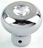 Deluxe Dimmer Control Knob Clear Jewel SS Block Letter for 1/4" Shaft GG#95662