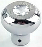 Deluxe Dimmer Control Knob Clear Jewel SS Block Letter for 1/4" Shaft GG#95662