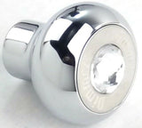 Deluxe Dimmer Control Knob Clear Jewel SS Block Letter for 1/4" Shaft GG#95662