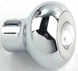 Deluxe Dimmer Control Knob Clear Jewel SS Block Letter for 1/4" Shaft GG#95662
