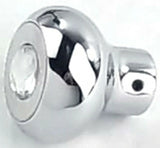 Deluxe Dimmer Control Knob Clear Jewel SS Block Letter for 1/4" Shaft GG#95662