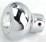 Deluxe Dimmer Control Knob Clear Jewel SS Block Letter for 1/4" Shaft GG#95662