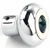Deluxe Dimmer Control Knob Green Jewel SS Block Letter for 1/4" Shaft GG#95663