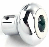 Deluxe Dimmer Control Knob Green Jewel SS Block Letter for 1/4" Shaft GG#95663