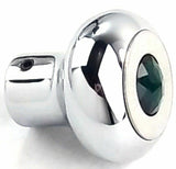Deluxe Dimmer Control Knob Green Jewel SS Block Letter for 1/4" Shaft GG#95663
