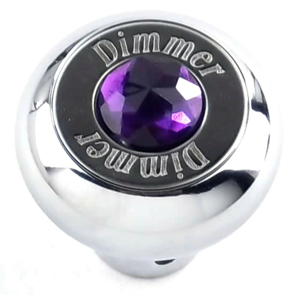 Deluxe Dimmer Control Knob Purple Jewel SS Block Letter for 1/4" Shaft GG#95664