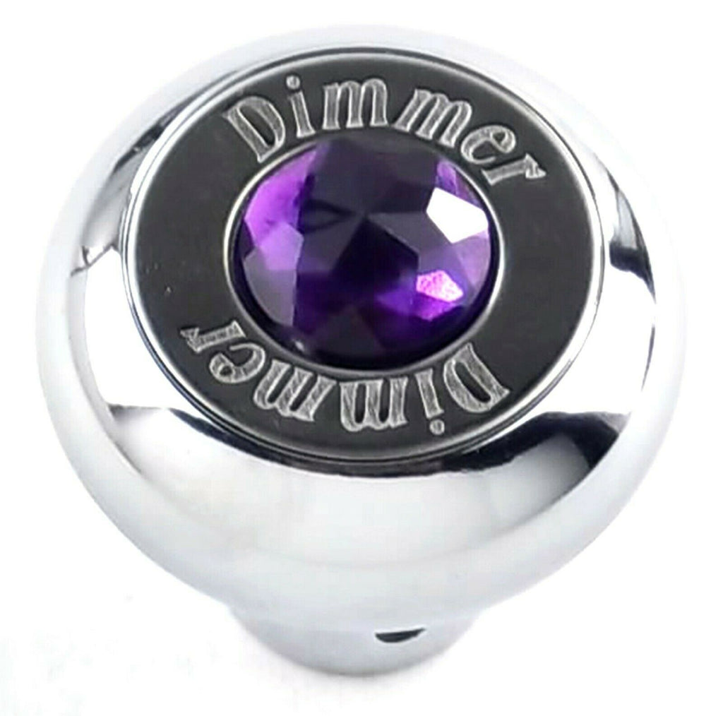 Deluxe Dimmer Control Knob Purple Jewel SS Block Letter for 1/4" Shaft GG#95664