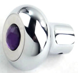 Deluxe Dimmer Control Knob Purple Jewel SS Block Letter for 1/4" Shaft GG#95664