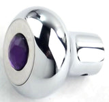 Deluxe Dimmer Control Knob Purple Jewel SS Block Letter for 1/4" Shaft GG#95664