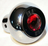 GG Deluxe Dash Control Knob Fan Red Jewel SS Plaque Chrome Knob #95695 Each