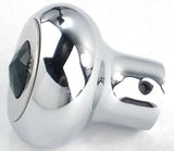 Panel Light Deluxe Small Dash Knob Green Jewel Stainless Plate 1/4" ID GG#95723
