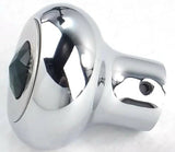 Panel Light Deluxe Small Dash Knob Green Jewel Stainless Plate 1/4" ID GG#95723