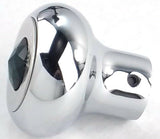 Panel Light Deluxe Small Dash Knob Green Jewel Stainless Plate 1/4" ID GG#95723
