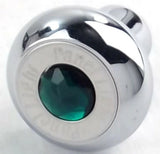 Panel Light Deluxe Small Dash Knob Green Jewel Stainless Plate 1/4" ID GG#95723