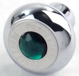 Panel Light Deluxe Small Dash Knob Green Jewel Stainless Plate 1/4" ID GG#95723