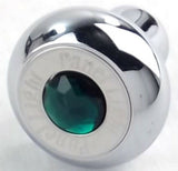 Panel Light Deluxe Small Dash Knob Green Jewel Stainless Plate 1/4" ID GG#95723