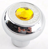 Deluxe Wiper/Washer Control Knob Amber Jewel SS Block Letter 1/4" Shaft GG#95750