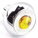 Deluxe Wiper/Washer Control Knob Amber Jewel SS Block Letter 1/4" Shaft GG#95750