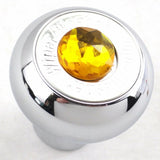 Deluxe Wiper/Washer Control Knob Amber Jewel SS Block Letter 1/4" Shaft GG#95750