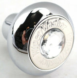 Deluxe Wiper/Washer Control Knob Clear Jewel SS Block Letter 1/4" Shaft GG#95752