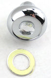 Deluxe Wiper/Washer Control Knob Clear Jewel SS Block Letter 1/4" Shaft GG#95752