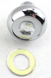 Deluxe Wiper/Washer Control Knob Clear Jewel SS Block Letter 1/4" Shaft GG#95752