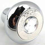 Deluxe Wiper/Washer Control Knob Clear Jewel SS Block Letter 1/4" Shaft GG#95752