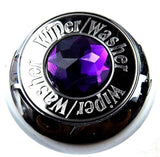 Deluxe Wiper/Washer Control Knob Purple Jewel SS Block Letter 1/4 Shaft GG#95754