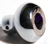 Deluxe Wiper/Washer Control Knob Purple Jewel SS Block Letter 1/4 Shaft GG#95754