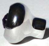 Deluxe Wiper/Washer Control Knob Purple Jewel SS Block Letter 1/4 Shaft GG#95754