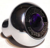 Deluxe Wiper/Washer Control Knob Purple Jewel SS Block Letter 1/4 Shaft GG#95754