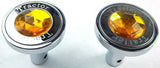 Air Brake Valves Pin Mount Tractor Trailer Amber Jewel Chrome GG#95820-830 Set
