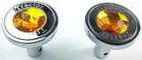 Air Brake Valves Pin Mount Tractor Trailer Amber Jewel Chrome GG#95820-830 Set