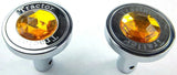 Air Brake Valves Pin Mount Tractor Trailer Amber Jewel Chrome GG#95820-830 Set